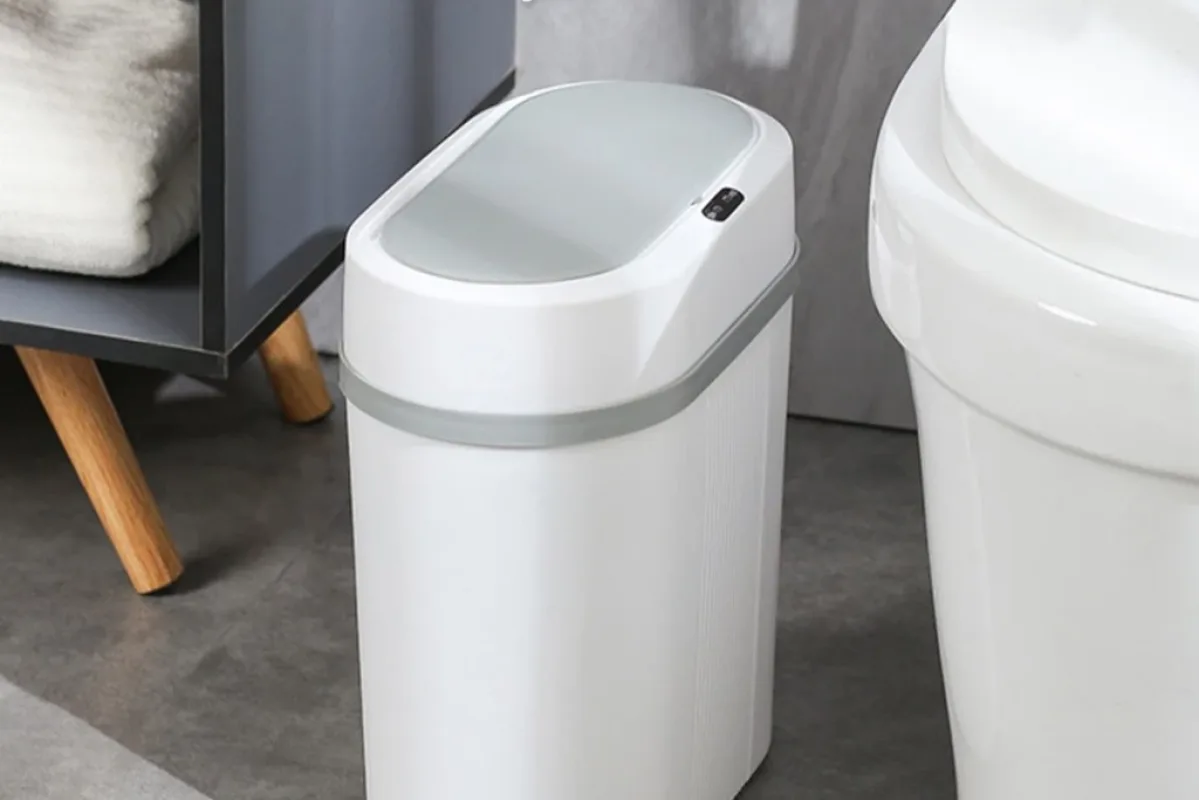 Lixeira Automática 12 Litros Com Sensor Infravermelho Tampa Para Cozinha Banheiro Escritório Quarto